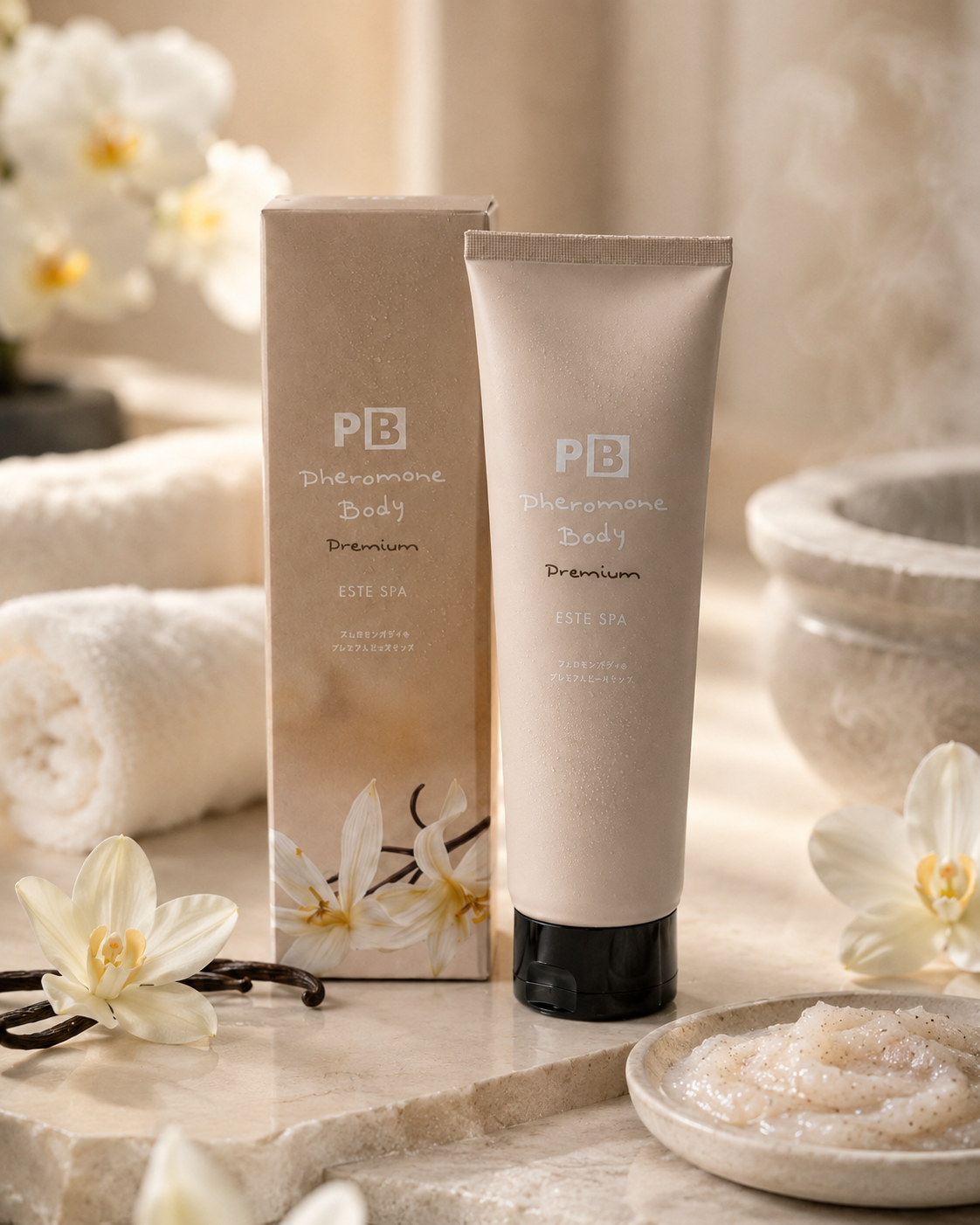 Pheromone Body Premium Este Spa cùng bọt và kem muối